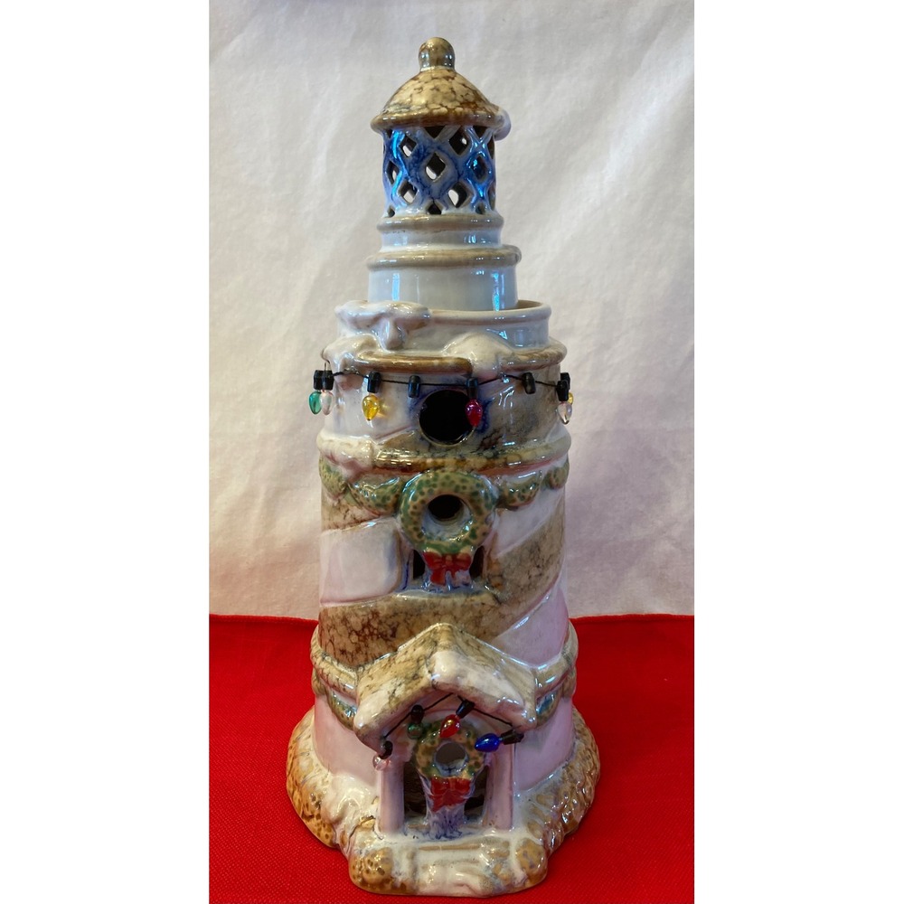 Kohl's Holiday Lighthouse Tea Light Candle‎ Holder Christmas Decoration Decor